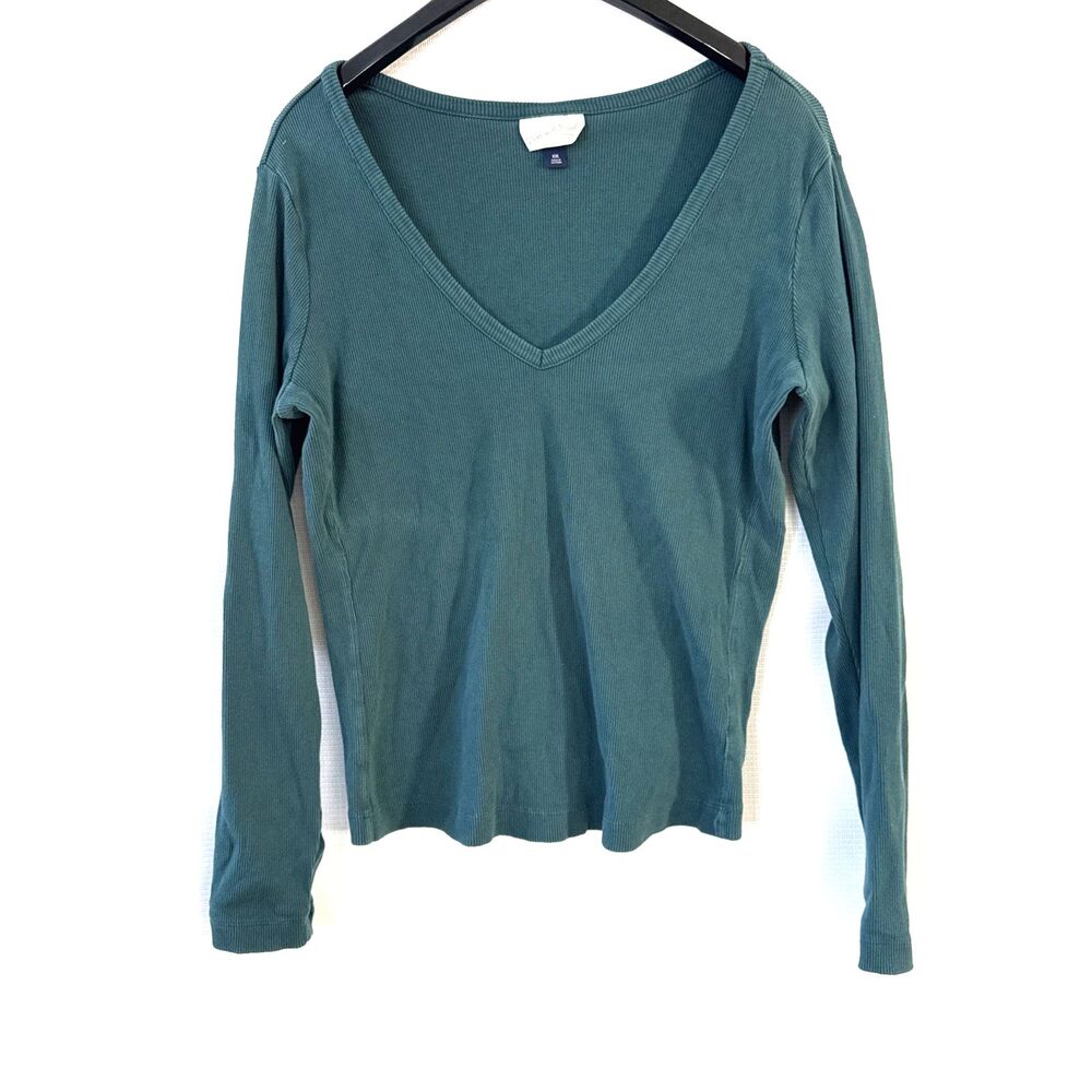 Women’s Universal Thread Ribbed Long Sleeve Scoop Neck - XXL - versatile